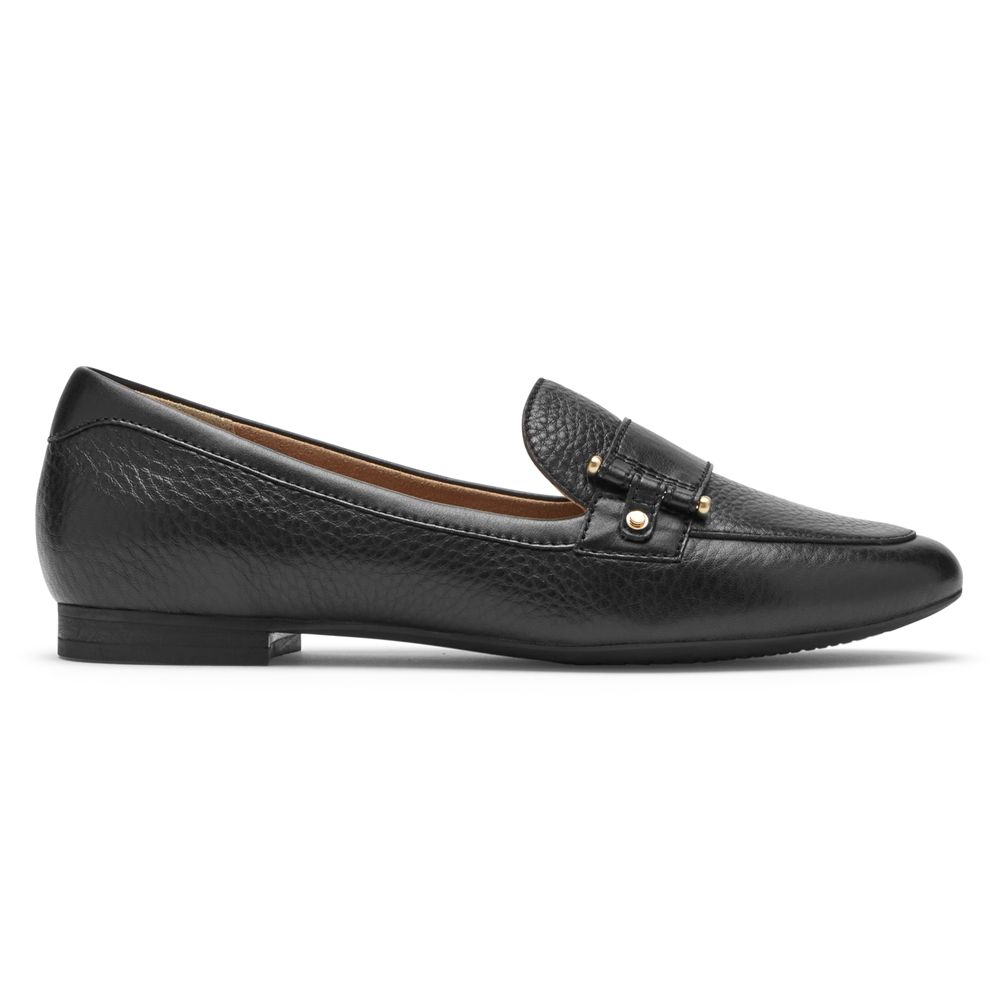 Rockport Total Motion Tavia Belt - Womens Loafers - Black - NZ (MXT-893457)